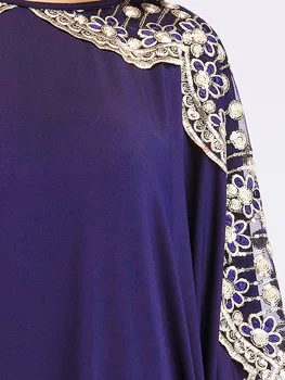 2020 Moslimské Oblečenie Batwing Abaya Sequin Patchwork Rukáv Ženy Kaftane Dlhé Šaty, Arabe Ramadánu Dubaj Islamskej Marocký Kaftan