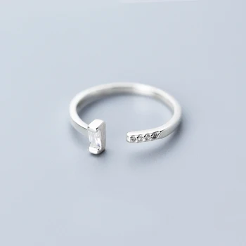 MloveAcc Geometrické Stohovateľné Prst Prstene pre Ženy 925 Sterling Silver Jasné, CZ Krúžok Ženské Svadobné Luxusné Šperky
