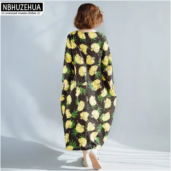 NBHUZEHUA T967 3XL 4XL 5 XL Plus Veľkosť Šaty Žien Vintage Kvetinový Tlač Plážové Šaty Voľné Letné Šaty 2018