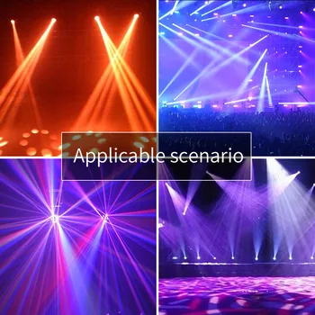 U'King 150W RGB Fáze svetelný Efekt Štyrmi očami Divákov 6/10/19CH DMX512 Svetlom Aktivované Zvukom Ovládanie pre DJ Show Party Bary