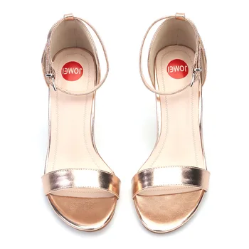 Letné robustný ženy sandále fashion vysoké podpätky kovové zrkadlo veľké topánky dámske Zapatos de mujer Bridesmaid, Svadobné topánky