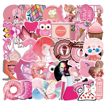Ružové dievčenské srdce roztomilý Nepremokavé Nálepky anime Batožiny Skateboard Telefón, Notebook, Požičovňa Wall Gitara Scrapbooking nálepky