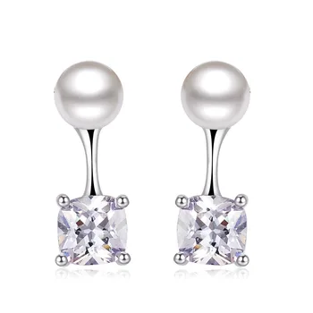 Kórejská verzia späť-montáž pearl náušnice temperament zirkón náušnice šperky