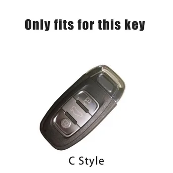 Mäkké TPU Smart Auto Tlačidlo Krytu Prípade Shell Keychain Pre Audi A4 A4L A5 A6 A6L O5 S5 S7 kľúča držiteľa trinket Príslušenstvo Pre Auto