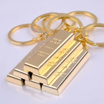 DIY Zlatý prívesok zlatý keychains keyrings ženy kabelka prívesok charms kovové key finder luxusné muž kľúča vozidla krúžky pre príslušenstvo