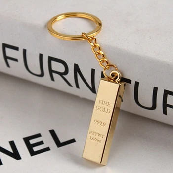 DIY Zlatý prívesok zlatý keychains keyrings ženy kabelka prívesok charms kovové key finder luxusné muž kľúča vozidla krúžky pre príslušenstvo