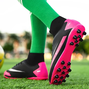 Nový Luxusný Futbal Ponožky, Topánky Mužov Black White Boy Krytý Futbal Topánky Anti-Slip Dlho Spike Futbal Topánky Muži Ženy Veľkosť 39-45