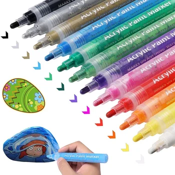 24 Farby Akrylové Maliar Farebné Značku Ce Pero, Zvýrazňovač, Trvalé Candy Farby Pre DIY Kreslenie Dodávky Deti