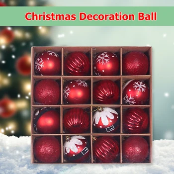 16 ks/Set PVC Vianočné Dekorácie Gule Strom Závesné Gule Domácej Strany Ornament Baubles Farebné Vianočné Dekorácie Dodávky