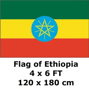 Etiópia Vlajka 120 x 180 cm 100D Polyester Etiópskej Vlajky A Transparenty štátna Vlajka Krajiny Banner Domáce Dekorácie