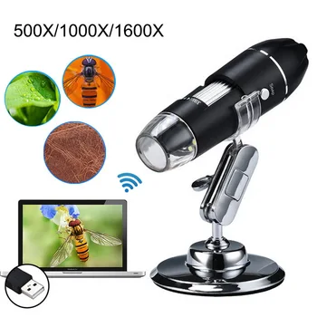 USB Digitálny Ručný Mikroskop Digitálne Zväčšenie Endoskopu Fotoaparát 8 Led 3 v 1 Rozhranie
