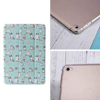 Krásna Mačka Maľované Flip Folio Stand Prípade Shockproof Kryt Pre iPad Mini 1 2 3