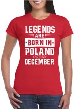 2019 Hot Predaj Módnej LEGENDY SA NARODIL V POĽSKU A Žien T-shirt Narodeniny Poľsko T-Shirts poľský Tee Tričko