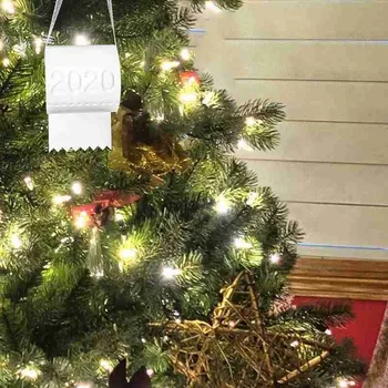 3d White Diy Rolka Papiera Prívesok Vianočný Strom Dekorácie Xmas Party Visí Ozdoby Rodných Domov Plavidlá Navidad Pozdrav Darček
