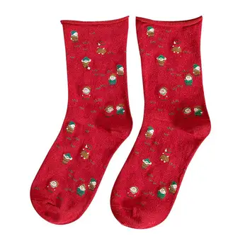 500 párov/VEĽA Kreslených Vianočných Trpaslíkov Wide-Neck Ženy Ponožky Vintage Bežné Zábavné Ponožky Dámy Ponožky