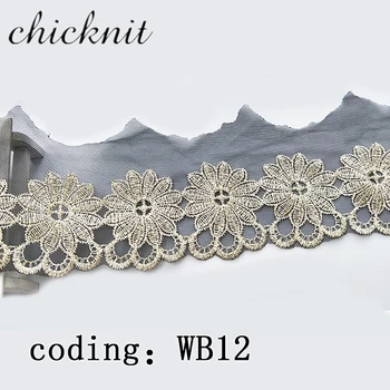 CHICKNIT width60mm barokovom štýle black pre Svadobné Šaty Výšivky Smoking čipky odev Opona a výzdoba príslušenstvo WB12