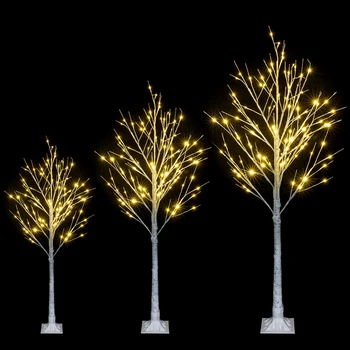 4/6 Ploche Vianočný Stromček nočné svetlo populárne domáce Vianočné dekorácie na Vianočný Stromček s LED Lampou nové