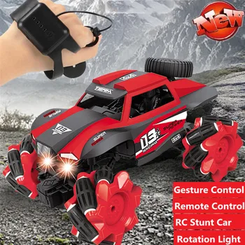 Elektrické Watch & Diaľkové Ovládanie 2 1 Gesto Senzor RC Stunt Car S flash svetlá Lezenie mimo zaťaženie buggy mimo RC Drift Cars