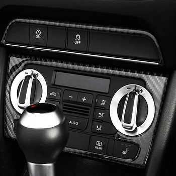 Auto styling Pre Audi Q3 Roky 2013-2017 Uhlíkových Vlákien Interiér Centrum Kontroly Kryt Výbava klimatizácia Zásuvky Rám Dekorácie Výbava