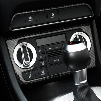 Auto styling Pre Audi Q3 Roky 2013-2017 Uhlíkových Vlákien Interiér Centrum Kontroly Kryt Výbava klimatizácia Zásuvky Rám Dekorácie Výbava