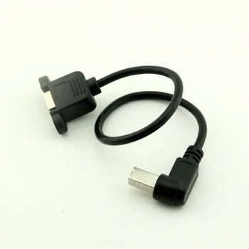 1pcs USB 2.0 B Muž v Pravom Uhle k B Ženské Panelu Pripojiť Tlačiareň Predlžovací Kábel 1 METROV