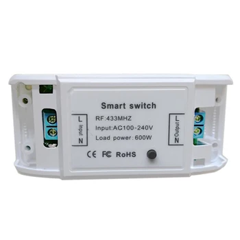 433 RF Smart Switch On / off Bezdrôtový Prijímač Diaľkového Ovládania Spínača Smart Home Úprava Diaľkové Ovládanie Spínač TXTB1