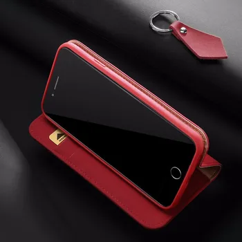 Originálne Luxusné Flip PU Kožené Silikónový Kryt pre iPhone 7 Prípade 4.7 palcový Ochranné Telefón Tašky puzdro Pre iPhone 8 Peňaženky Prípade