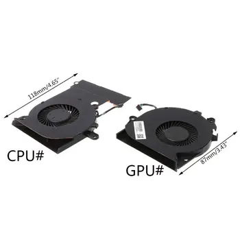 Black Metal Nahradiť Notebook GPU, CPU, Chladiaci Ventilátor pre HP ZNAMENIE 15-CE 17-ÚČTOVNÁ Chladiča Ventilátor R2JB