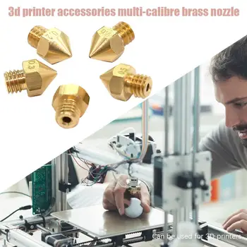 3D Tlačiarne Tryska so Závitom Mosadz 0,2 mm 0,3 mm 0,4 mm 0,5 mm 0.6 mm pre 1.75 mm Vlákna 3D Tlačiarne Makebot Časti