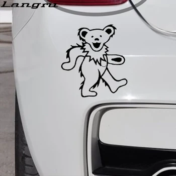 Langru Vďačný Mŕtveho Medveďa Auto Okno Odtlačkový Truck Samolepka Biela Zvierat Vzor Cartoon Vinyl Odtlačkový Auto Príslušenstvo Jdm