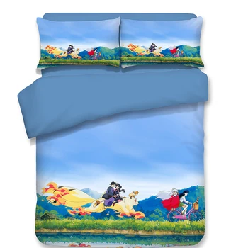 Japonské anime posteľná bielizeň sady Komické dieťa perinu deka kryt obliečok Modrej oblohe ľahko sa čistí obliečky Dobrej kvality