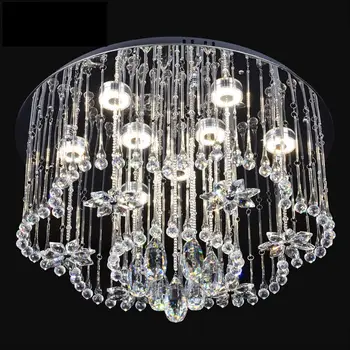 Moderné Luxusné Európske K9 kolo Lesk crystal LED luster stropné svetlá kruhové vestibule domova dekoratívne svietidlá