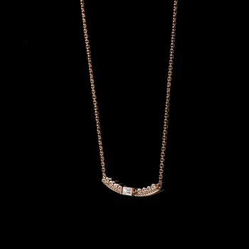 2020 Módne SWA Nové Dia Odlišné Line Náhrdelník Rose Gold Vynikajúca Line Dekorácie Crystal Žena Luxusné Šperky Romantický Darček