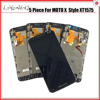 Veľkoobchod 5 ks veľa LCD Na Motorola Moto X Štýl XT1575 LCD Displej Dotykový Displej Digitalizátorom. Pre Moto X Štýl LCD S Rámom