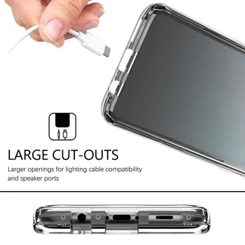 Pevný Gradient puzdro Pre Samsung Galaxy s rezacím zariadením S10 plus Prípade Jasne PC Nárazníka puzdro pre Galaxy S10e Silikónový Transparentný kryt capa Coque