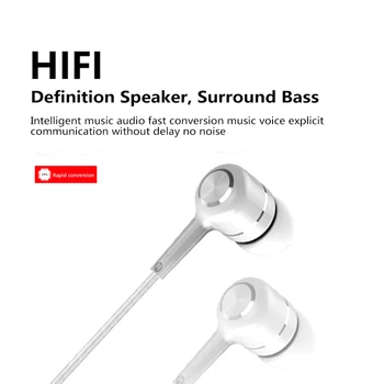 In-Ear 3,5 MM Káblové Slúchadlá Stereo Bass, výstup pre Slúchadlá HIFI Slúchadlo s MIKROFÓNOM pre Xiao Samsung Huawei Telefóny, MP3 Audio Nové hore