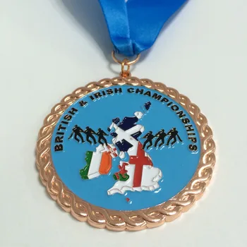 Mapa logo medailu ako pamätné personalizovaná medaila pre cham s medailu ozdobná šnúrka na uniforme --57,2 mm priemer--200pcs