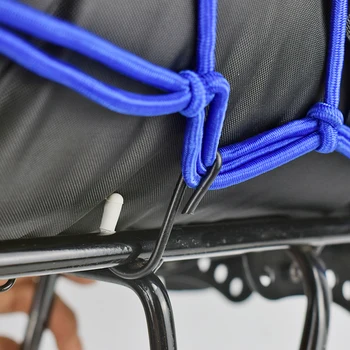 1pc Bicykel zadné rack gumička čistý kryt bicykel motocykel elastická šnúra háčiky pod batožiny tesný batožiny net