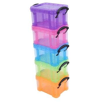 Kreatívne Domáce Candy Farby Zámok Mini Roztomilý Ploche Úložný Box Domov Skladovanie Príslušenstvo
