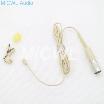 ATW46 Skrytej Bezdrôtovej Kravatu Clip-On Klope Lavalier Mikrofón pre Audio-Technica Mikrofón Bezdrôtový BldyPack Systém Béžová