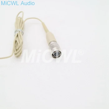 ATW46 Skrytej Bezdrôtovej Kravatu Clip-On Klope Lavalier Mikrofón pre Audio-Technica Mikrofón Bezdrôtový BldyPack Systém Béžová
