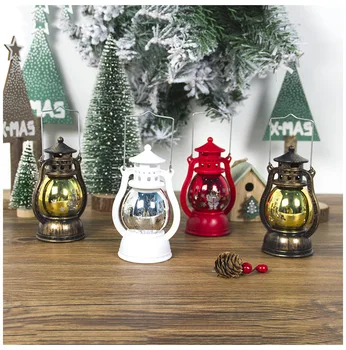 Nové Vianočné Dekoratívne Vietor Lampu Tvorivé Vianočné Tlač Malé Olejové Lampy Dekorácie Laserom Malý Kôň Lampa Prívesok