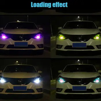2x T10 5050 SMD LED Žiarovky RGB Auto Čítanie Klin Bočné Svetlo 12V LED Žiarovka Diaľkový ovládač 6 SMD 12 Farieb Nosenie na Všetky Auta