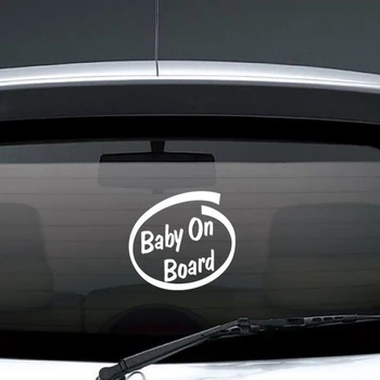 BEMOST 5 ks/Veľa Auto-Styling Nepremokavé, Reflexné Auto Obtlačky Bezpečnostné Výstražné Nálepky Baby na Palube Dekorácie Auto Príslušenstvo