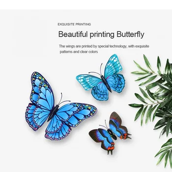12/24/36Pcs dvojvrstvové 3D Butterfly Stenu-Nálepky na stenu Domova Motýľov pre dekoráciu, Magnet na Chladničku nálepky