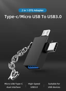 USB Typ-C OTG Kábel, Adaptér Typu C, USB-C OTG Converter Pre Xiao Huawei Samsung Myš Klávesnica USB Disku Flash Telefónu Accessorie