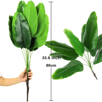 Umelé Rastliny Tropického Listy Banánovník Faux Palmového Lístia Z Rastlín Falošné Listy Krytý Mimo Záhrady, Svadobná Výzdoba