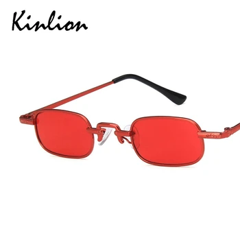 Kinlion Námestie Ženy slnečné Okuliare Retro Malý Obdĺžnik Kovové Slnečné Okuliare pre Mužov Klasické Dámske Okuliare Oculos Gafas De Sol