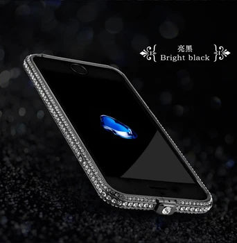 Luxusné Crown Diamond Kovový Nárazník Pre iPhone 11 XSMax 6 7 8 Plus XS MAX XR X Kryt Prípade Drahokamu Hranice