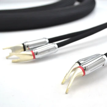Pár hifi audio GR-1C Reproduktorový Kábel top reproduktorový kábel Extrémne Podpis Top loundspeaker kábel s Y zásuvný konektor